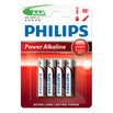 PHILIPS POWER ALKALINE PILA AAA LR03 BLISTER*4