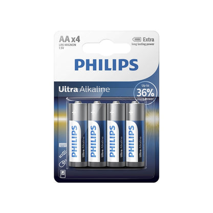 PHILIPS ULTRA ALKALINE AA LR6 BATTERY BLISTER*4