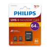 PHILIPS TARJETA microSD 64GB CLASE 10 + ADAPTADOR