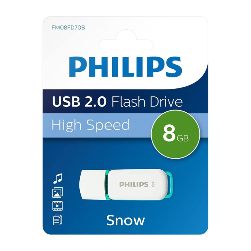 PHILIPS PENDRIVE USB 2.0 8GB SNOW
