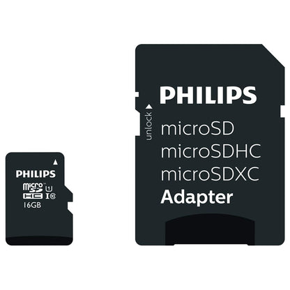 PHILIPS TARJETA microSD 16GB CLASE 10 + ADAPTADOR