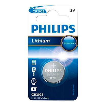 BATERIA DE BOTÃO DE LÍTIO PHILIPS CR2025 3V BLISTER*1