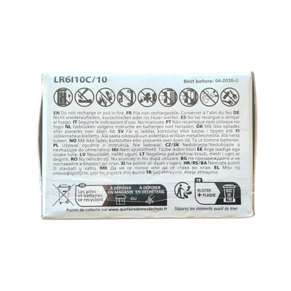 PHILIPS INDUSTRIAL (PRECIO PILA) ALCALINA LR6 AA CAJA*10