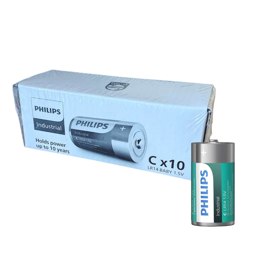 PHILIPS INDUSTRIAL (PRECIO PILA) ALCALINA LR14 C CAJA*10