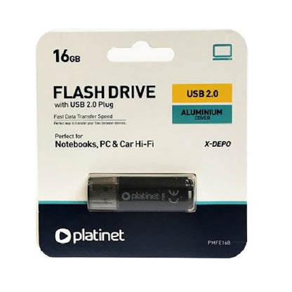 PLATINET PENDRIVE USB 2.0 X-Depo 16GB PMFE16 NEGRO