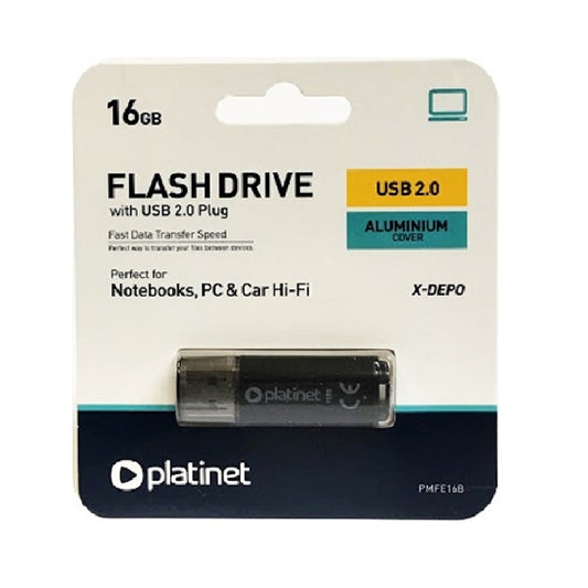 PLATINET PENDRIVE USB 2.0 X-Depo 16GB PMFE16 NEGRO