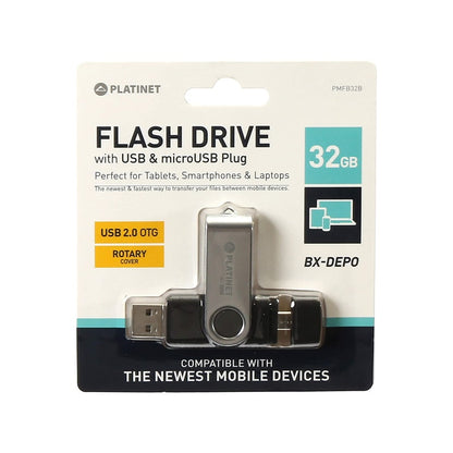 PLATINET PENDRIVE USB 2.0 BX-Depo 32GB + microUSB OTG