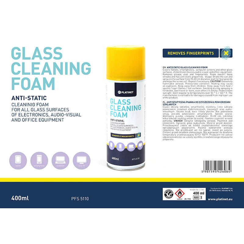 PLATINET ESPUMA LIMPIA CRISTALES 400ML