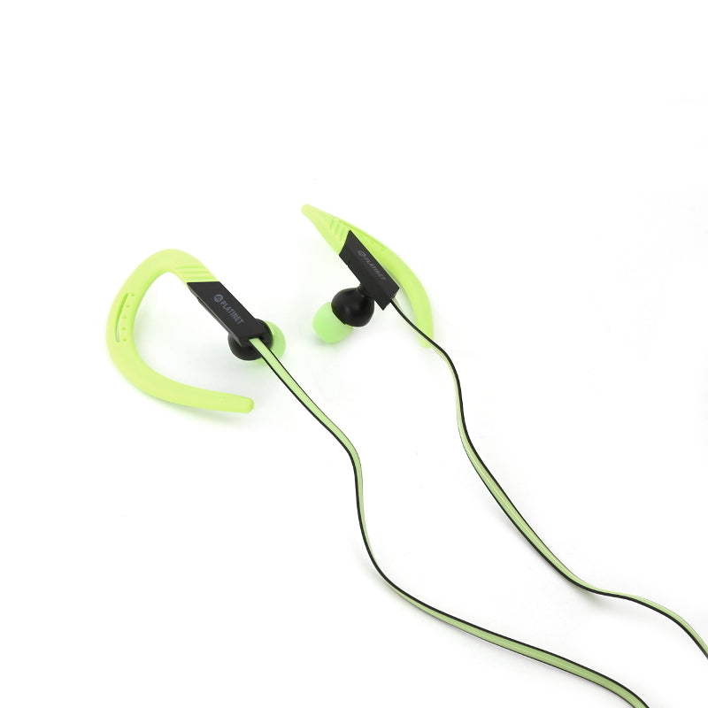 PLATINET AURICULARES SPORT + MIC PM1071 VERDE