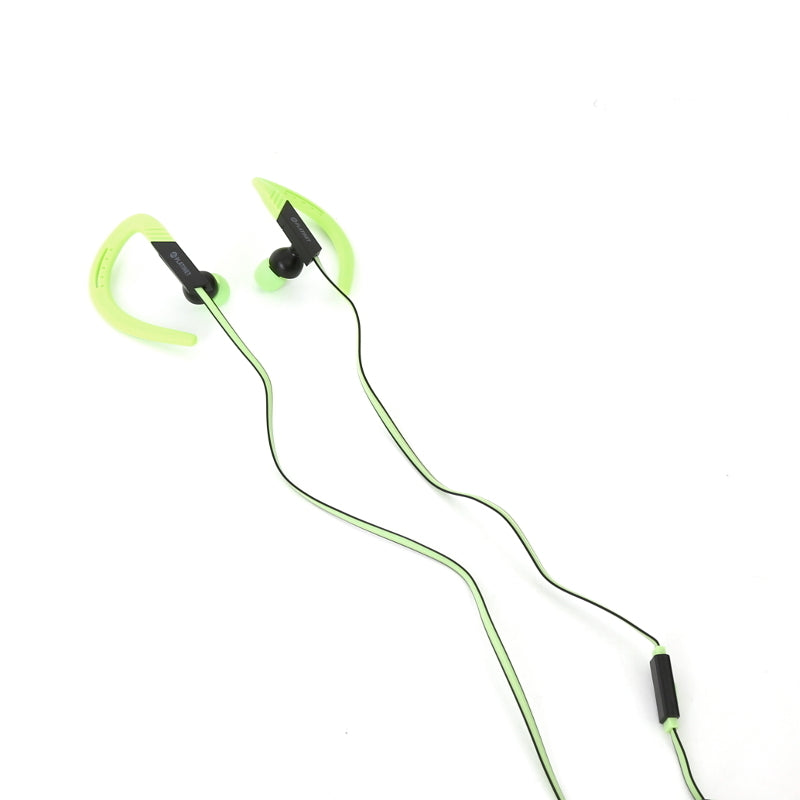 PLATINET AURICULARES SPORT + MIC PM1071 VERDE