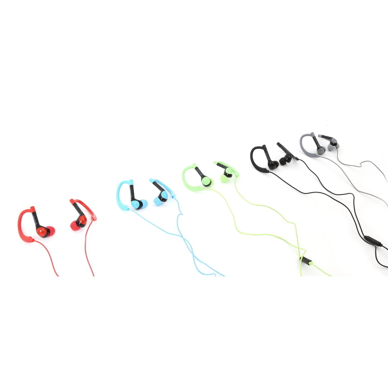 PLATINET AURICULARES SPORT + MIC PM1072 VERDE