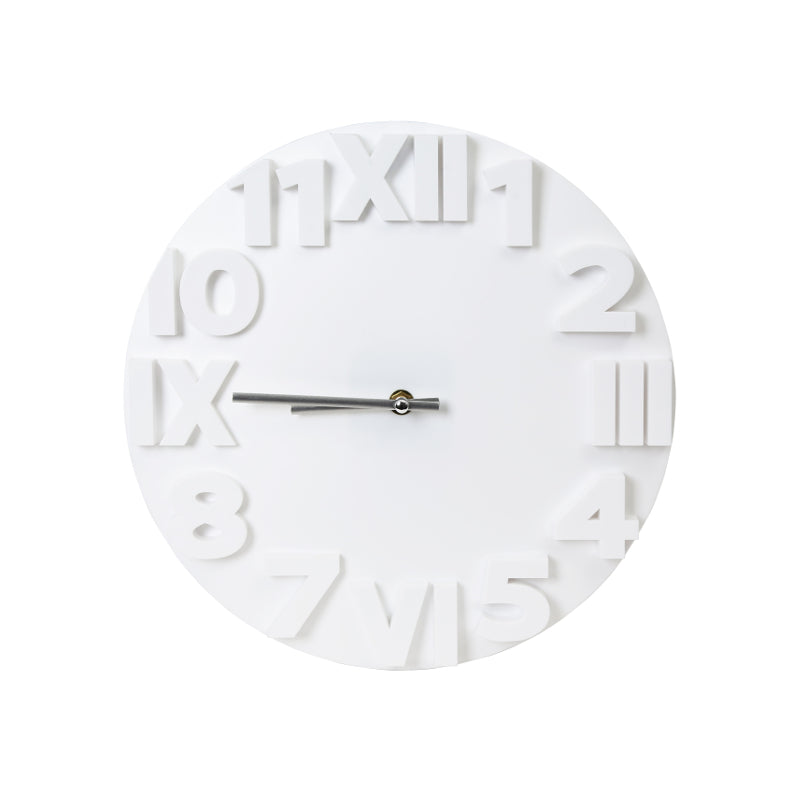 PLATINET MODERN WHITE WALL CLOCK 28.5cm