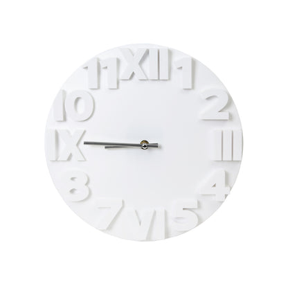 PLATINET MODERN WHITE WALL CLOCK 28.5cm