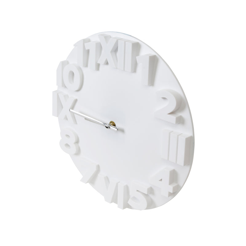 PLATINET MODERN WHITE WALL CLOCK 28.5cm