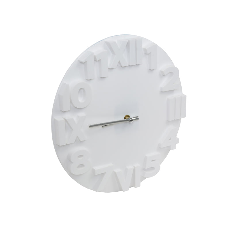 PLATINET MODERN WHITE WALL CLOCK 28.5cm