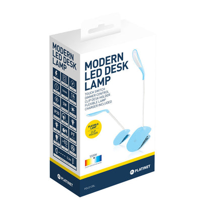 PLATINET 3W FLEXIBLE PINK LED TABLE LAMP WITH CLIP