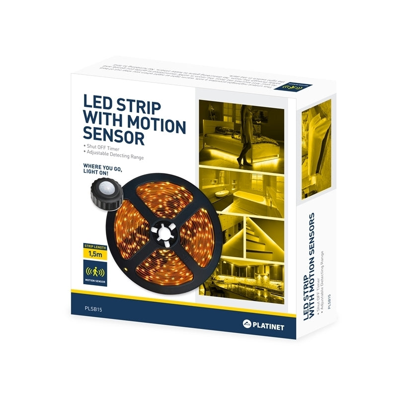 PLATINET KIT 1 TIRA LED 1,5M + 1 SENSOR MOVIMIENTO