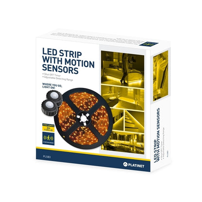 PLATINET KIT 2 TIRAS LED 1,5M + 2 SENSOR MOVIMIENTO