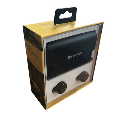 PLATINET AURICULAR BLUETOOTH CON MIC HD + POWERBANK 1.500mAh PM1080B NEGRO