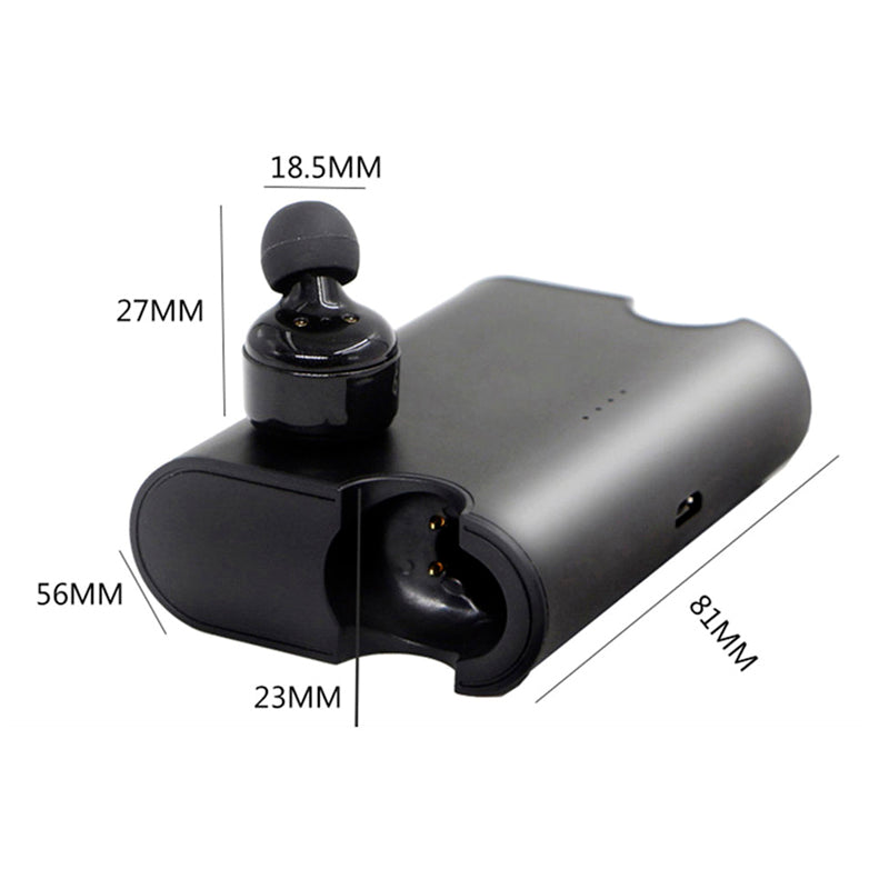 PLATINET AURICULAR BLUETOOTH CON MIC HD + POWERBANK 1.500mAh PM1080B NEGRO