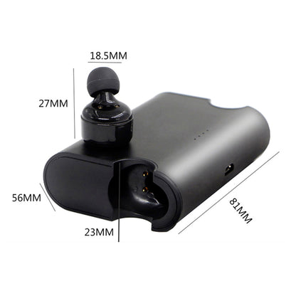 PLATINET AURICULAR BLUETOOTH CON MIC HD + POWERBANK 1.500mAh PM1080B NEGRO