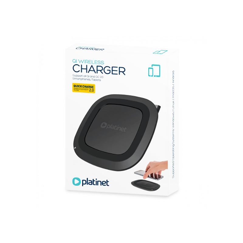 PLATINET CARGADOR WIRELESS Qi QUICK CHARGE 2.0 10W FAST