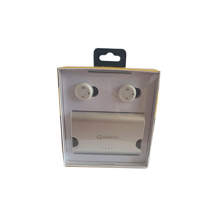 PLATINET AURICULAR BLUETOOTH CON MIC HD + POWERBANK 1.500mAh PM1080W BLANCO