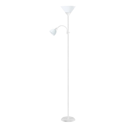 PLATINET LAMPARA DE PIE E27+E14 BLANCA