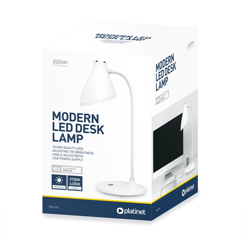 PLATINET LAMPARA DE MESA RECARGABLE BATERIA 2400mAh VINTAGE 5W