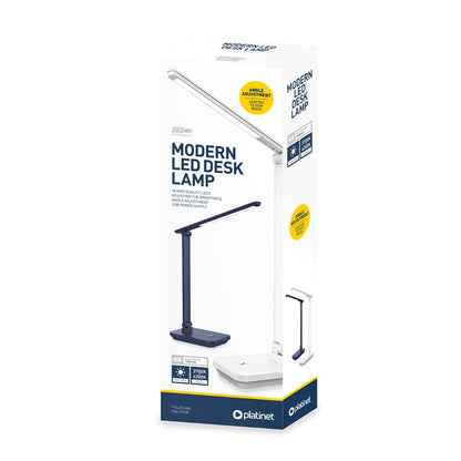 PLATINET LAMPARA DE MESA RECARGABLE BATERIA 4000mAh 5W AZUL