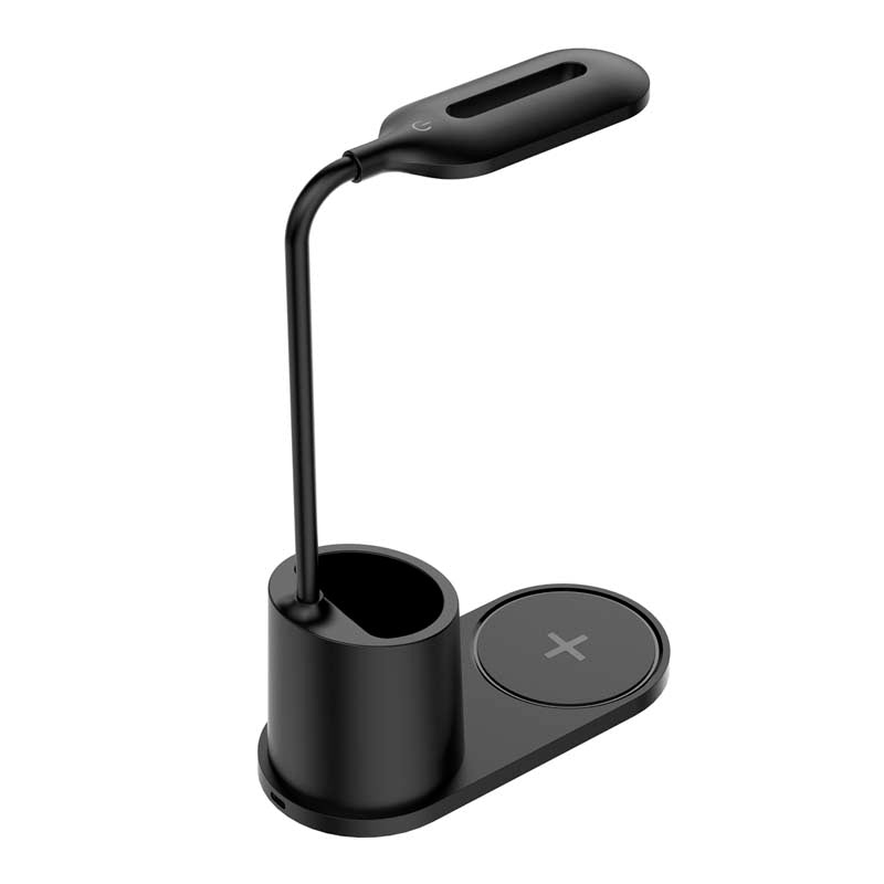 PLATINET LAMPARA DE MESA LED + CARGADOR INALAMBRICO NEGRO