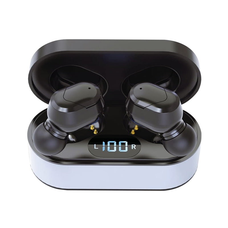PLATINET AURICULARES BLUETOOTH + ESTUCHE CARGA NEGRO PM1050