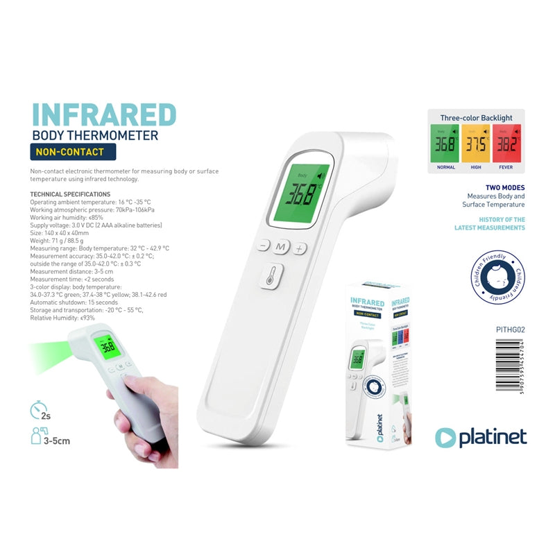 PLATINET CONTACTLESS INFRARED THERMOMETER HG02