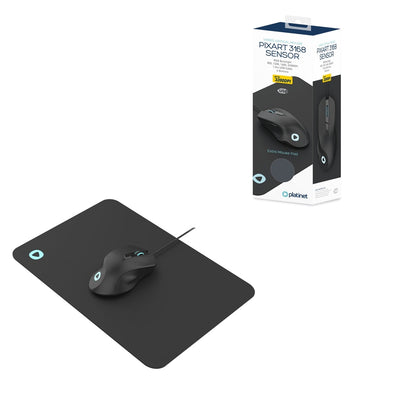 PLATINET RATON PIXART SENSOR 3200DPI + ALFOMBRILLA