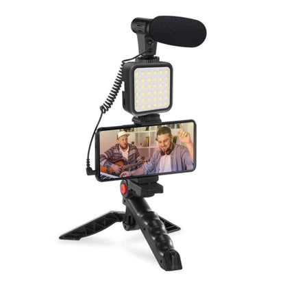KIT PLATINET VIDEO BLOGGER 4 em 1 MIC LED LUZ TRIPÉ SUPORTE