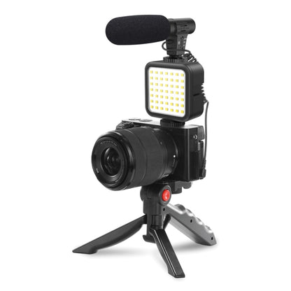 KIT PLATINET VIDEO BLOGGER 4 em 1 MIC LED LUZ TRIPÉ SUPORTE