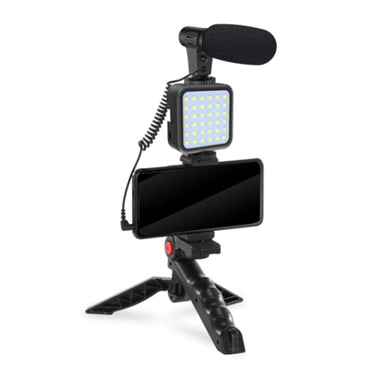 KIT PLATINET VIDEO BLOGGER 4 em 1 MIC LED LUZ TRIPÉ SUPORTE