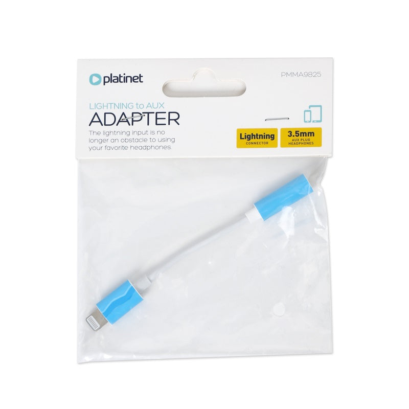 PLATINET CABLE ADAPTADOR SMARTPHONE LIGHTNING - AUX