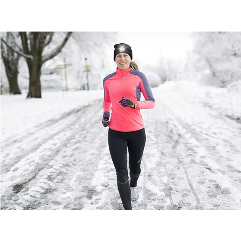 PLATINET GORRO INVIERNO CON LINTERNA FRONTAL LED 48LM ROJO