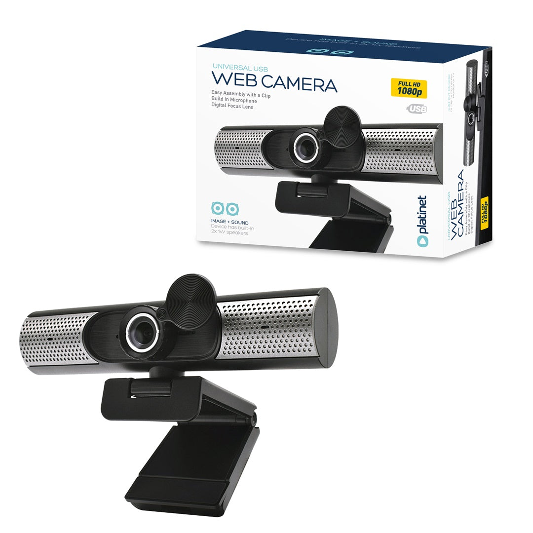 PLATINET WEBCAM 1080P FULL HD AUTOFOCUS DIGITAL + ALTAVOZ
