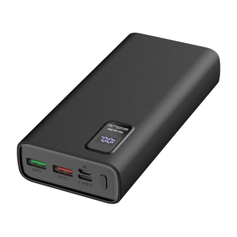 PLATINET POWER BANK 20.000mAh POLYMERO CARGA RAPIDA 3.0 NEGRO