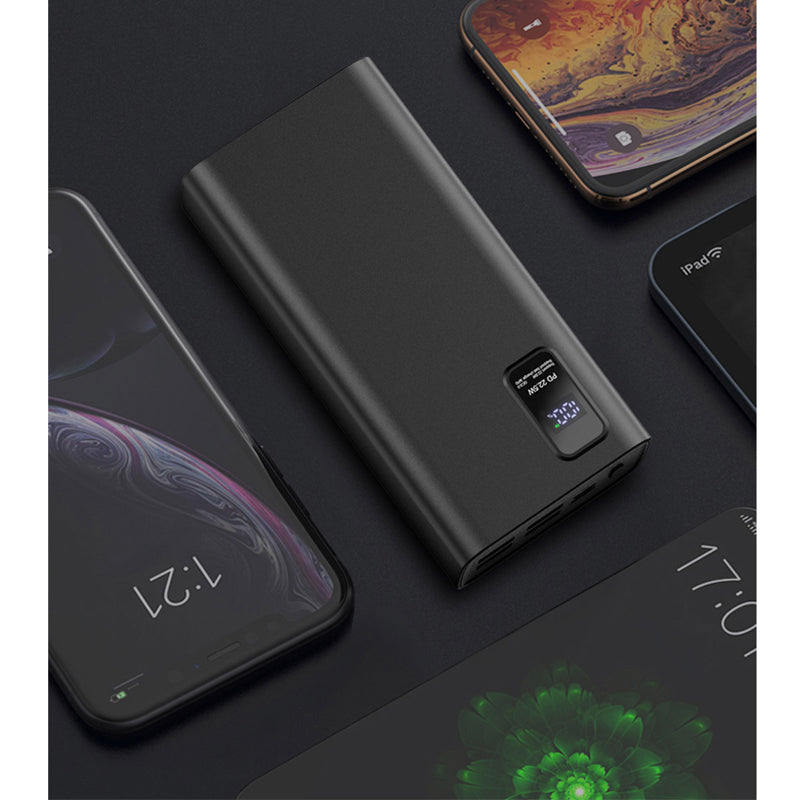 PLATINET POWER BANK 30.000mAh POLYMERO CARGA RAPIDA 3.0 NEGRO