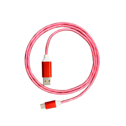 PLATINET CABLE LIGHTNING LUCES LED ROJO 1.5A 1M