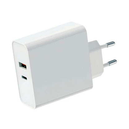 PLATINET CARGADOR PARED 1xTIPO-C+1xUSB 87W CARGA RAPIDA 3.0