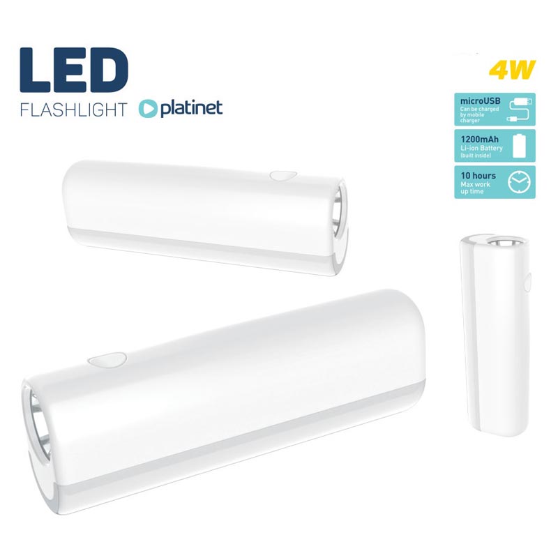 PLATINET LINTERNA LED 4W 1200mAh