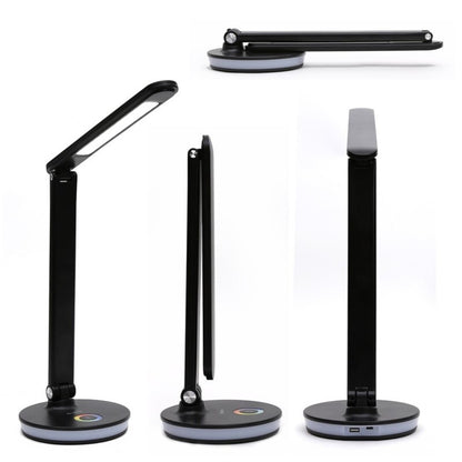 PLATINET RGB 12W LED TABLE LAMP WITH USB CHARGING POINT BLACK