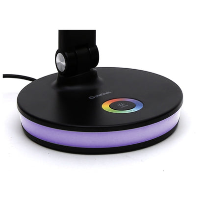PLATINET RGB 12W LED TABLE LAMP WITH USB CHARGING POINT BLACK
