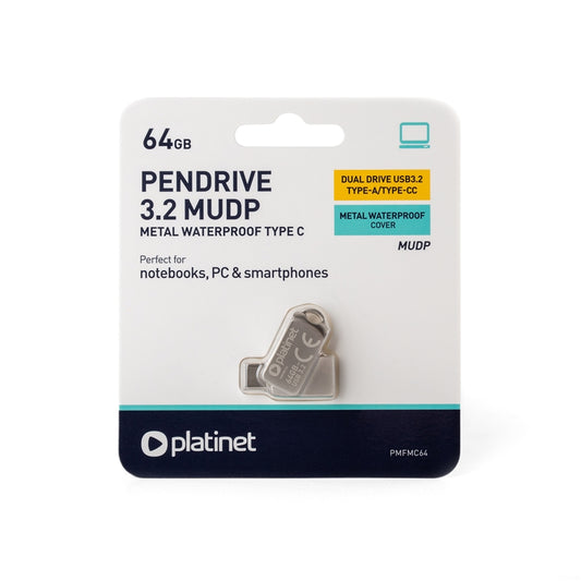 PLATINET PENDRIVE USB 3.2 MUDP METAL 64GB TYPE-C