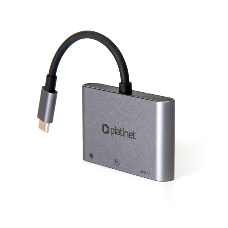 PLATINET HUB USB-C 3.2 3en1 HDMI 4K  USB-A 3.2 USB-C PD 100W