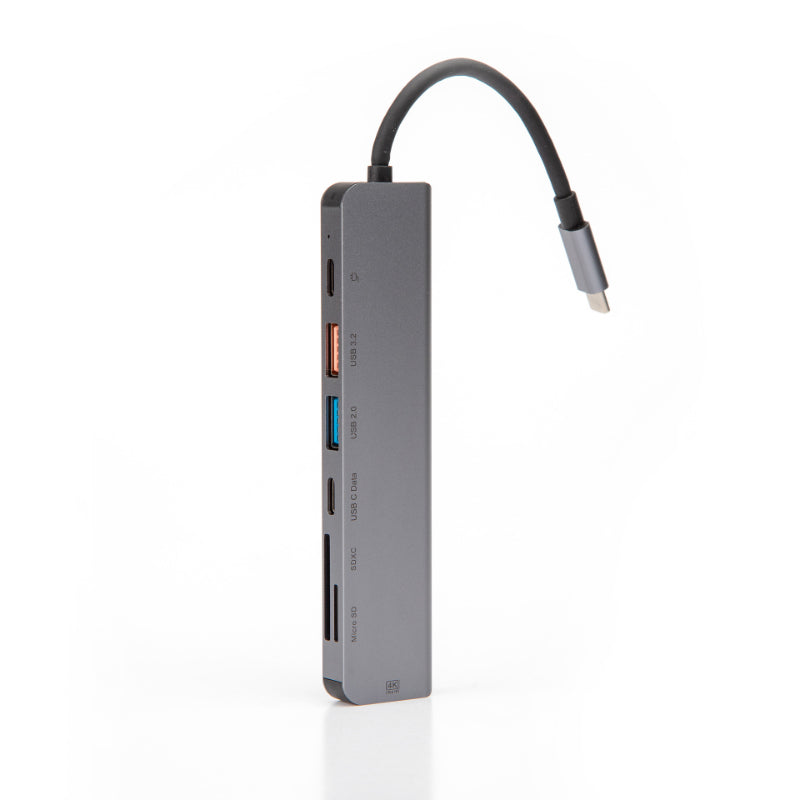 PLATINET HUB USB-C 3.2 7en1 HDMI 4K USB-A3.2/ USB-A2.0/USB-C PD 100W/ USB-C2.0/SD/MicroSD